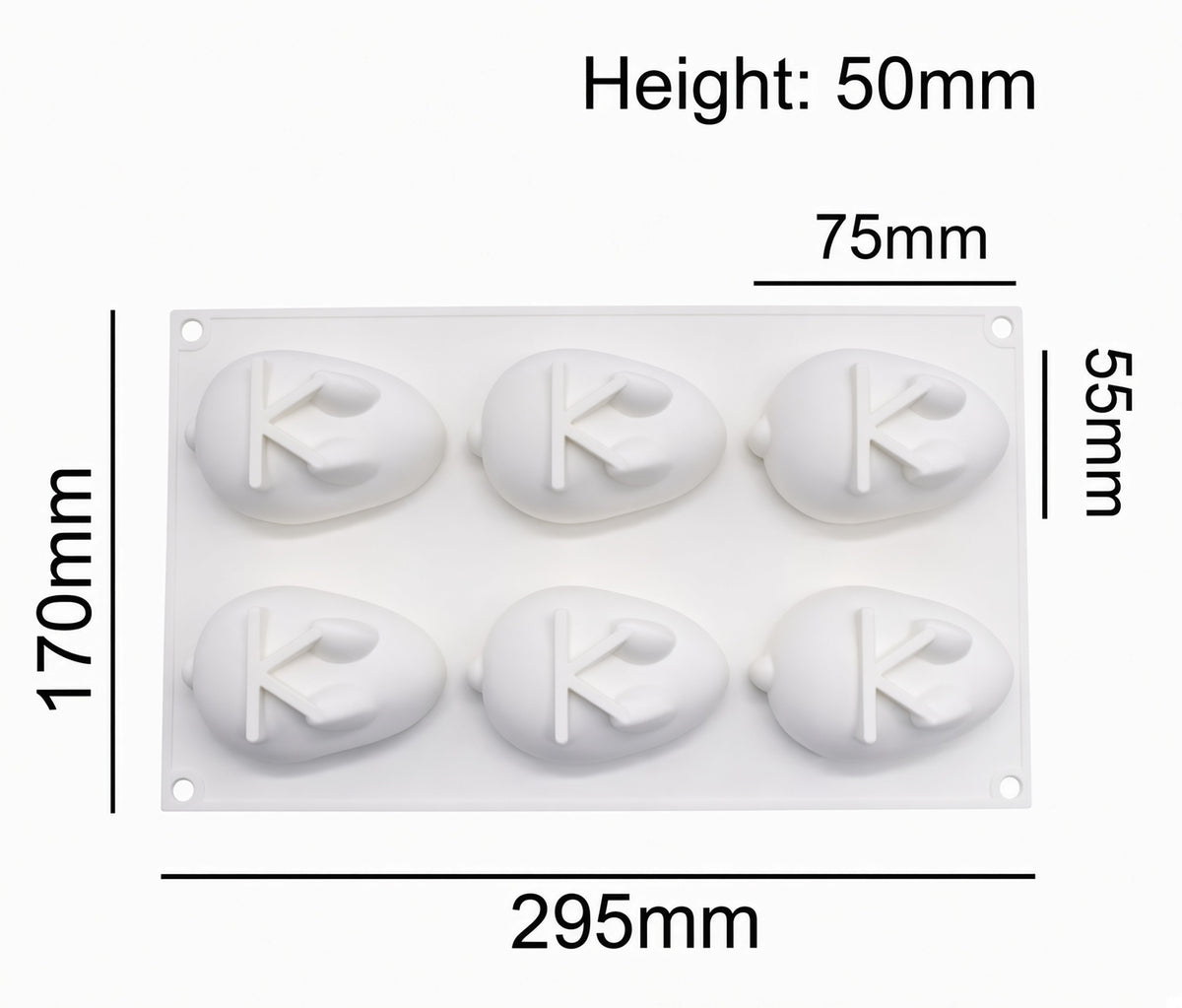 Six-Cavity Large Rabbit Silicone Cake Mold