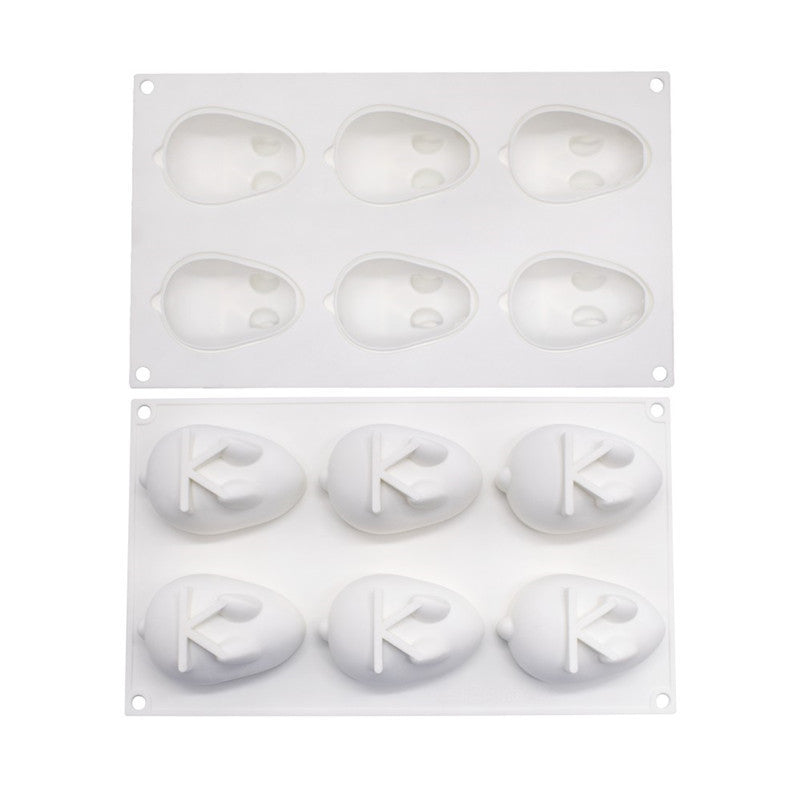 Six-Cavity Large Rabbit Silicone Cake Mold