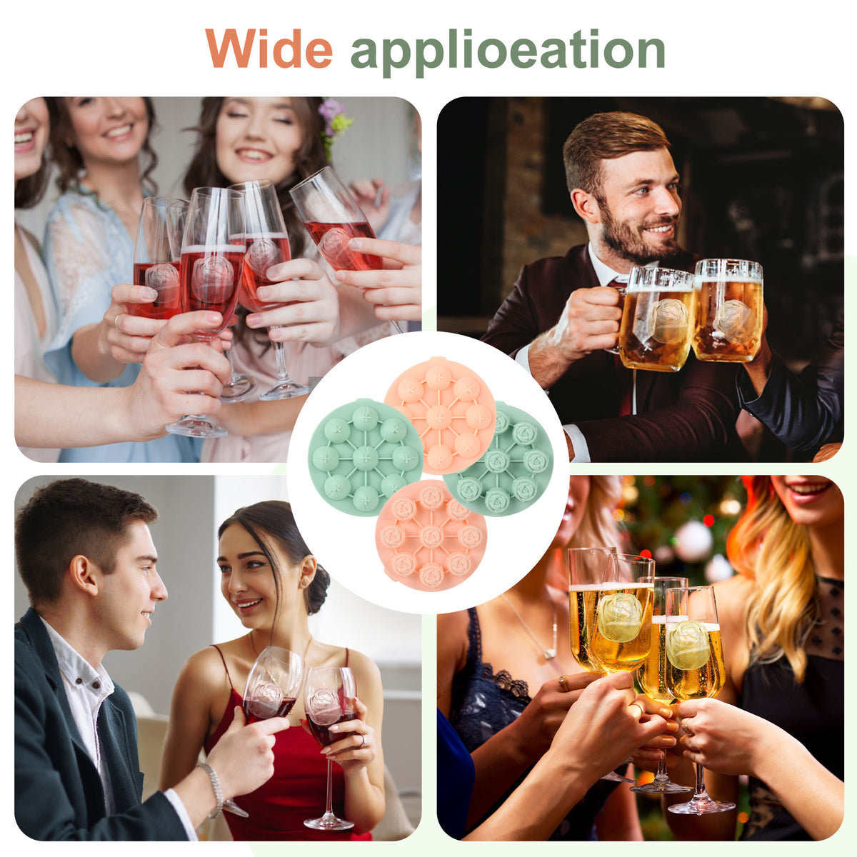 Rose Shape Silicone Ice Cube Mold