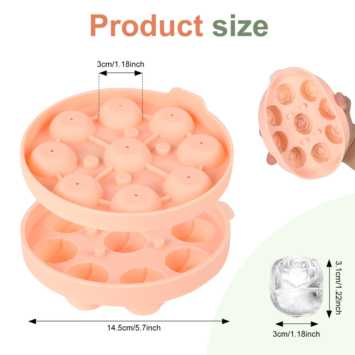 Rose Shape Silicone Ice Cube Mold